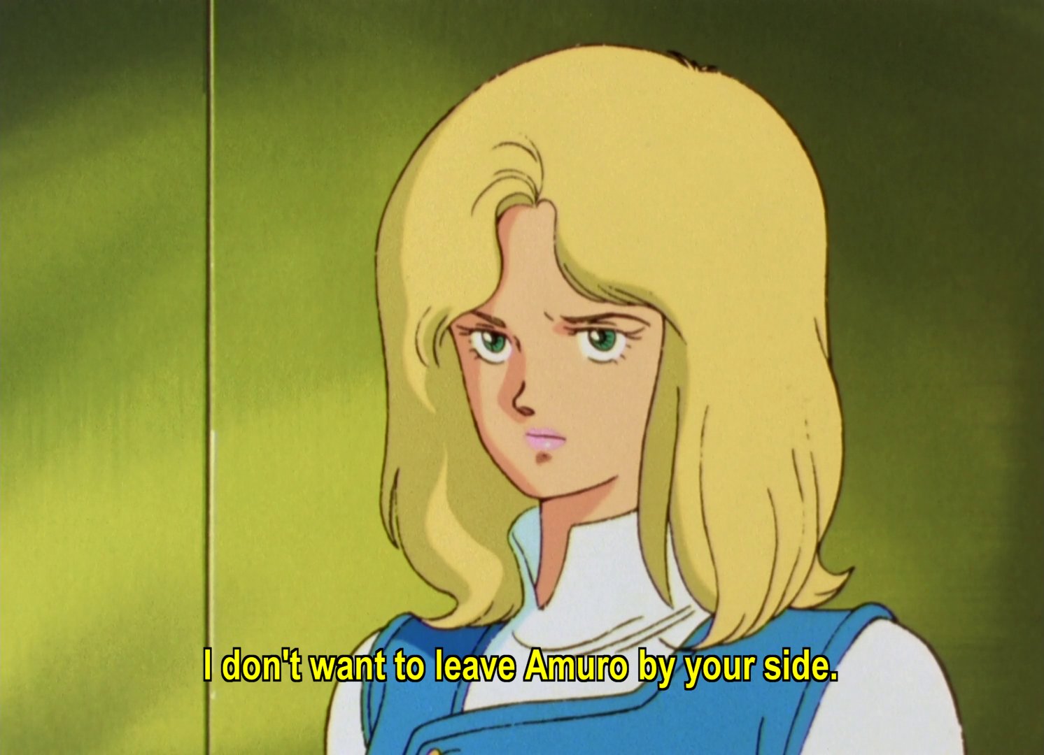Beltorchika, brows furrowed: I don't want to leave Amuro by your side.